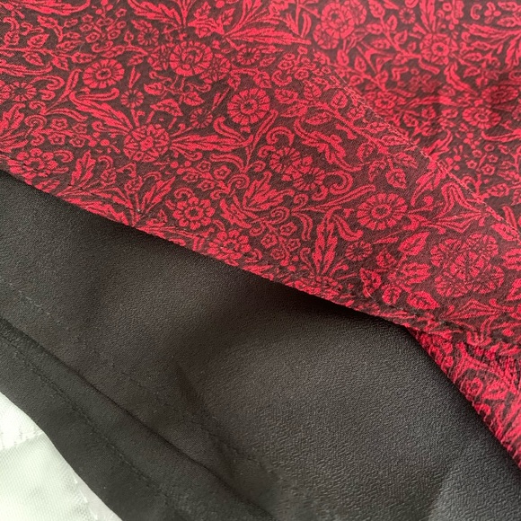 BCBG - Burgundy Wine Floral Shift Dress - Picture 5 of 5